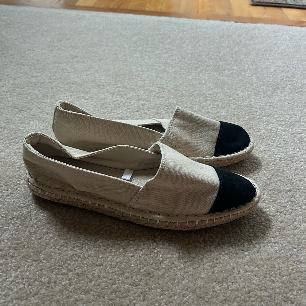 Canvas espadrille flats